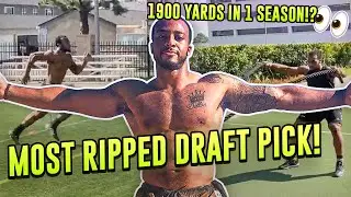 AJ Dillon Is A 250 Pound MONSTER! New Green Bay Packers RB FLEXES In Exclusive Draft Workouts!