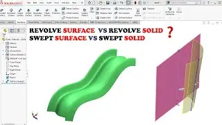 ✅ Solidworks Surfacing Course | Revolve Surface and Swept Surface