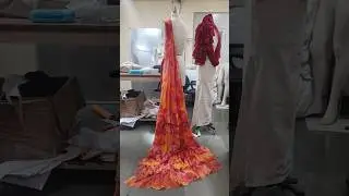 Making the RED CARPET SAREE!! Design collection at NIFT#fashiondesign #design #trendingshorts #short