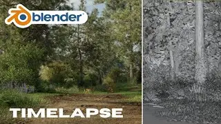 Blender Forest Path TIMELAPSE | Dibster