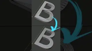 Blender fix bad topology on text with Remesh modifier #blender #tutorial #cgian