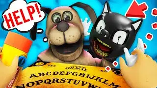 Secret Ouija Board summons CARTOON CAT in DUCK SEASON!! (Duck Season VR MODS)