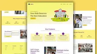 Build A Responsive Education website Design using HTML CSS and JavaScript