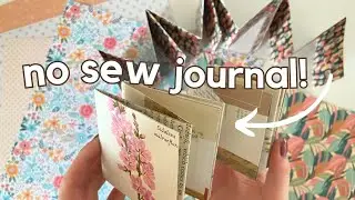 How to make an easy NO-SEW journal from ONE sheet of scrapbook paper 🌟