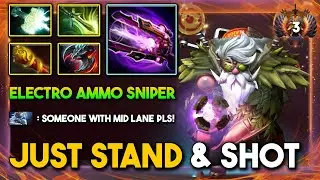 JUST STAND & HEADSHOT MID Sniper With Electro Ammo Build 100% Nobody Can Stop This Machine Gun DotA2