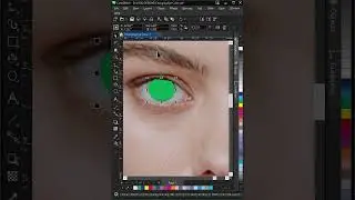 Fastest Way to Change Eye Color in #coreldraw #shorts