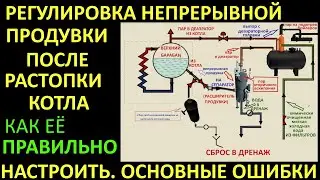 РЕГУЛИРОВКА НЕПРЕРЫВНОЙ ПРОДУВКИ ПОСЛЕ РАСТОПКИ И КАК ЕЁ ПРАВИЛЬНО НАСТРОИТЬ. ОШИБКИ ПРИ НАСТРОЙКИ.