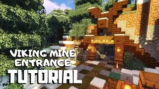 Minecraft: How to Build a Viking Mine Entrance (Snowy Viking Village Tutorial)