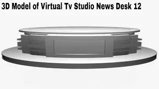 3D Model of Virtual Tv Studio News Desk 12 Review