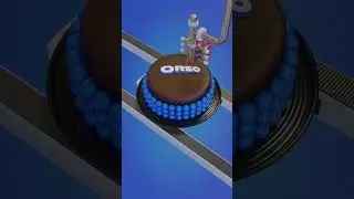 Blender Oreo Cake decoration machine - Animation #shorts