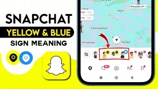 Snapchat Yellow Location Sign after Friend's Bitmoji on Snap Map | Blue Location Sign | SMYT