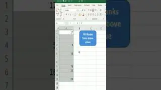 how to Fill blanks with above values in excel