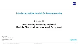 Tutorial 99 - Deep Learning terminology explained - Dropout and Batch Normalization