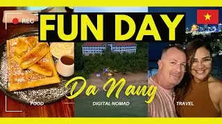 DELICIOUS Breakfast at Wafel, FUN Navy Hotel BEACH DAY 🏝 & Caipirinhas at Dragon Ball Bar Da Nang 🇻🇳