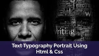 Portrait Text Typography Using HTML & CSS Tutorial