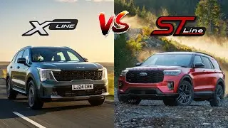 2025 Kia Sorento X-Line PHEV vs 2025 Ford Explorer ST-Line Compared | SUV Battles! | MotorNation