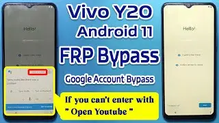 Vivo Y20 ( V2043 ) Android 11 FRP Bypass without PC , Vivo Y20 Google Account Bypass , @ITNET2021