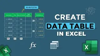 How to Create a Data Table in Excel