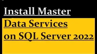 Install Master Data Services on SQL Server 2022