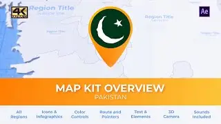 Unveiling Pakistan's Splendor: Animated Travel Map After Effects Template 🇵🇰 #aftereffectstemplate