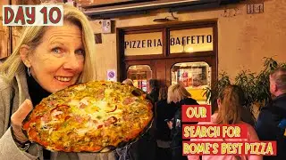 This Roman Pizza Has No Crust. A Gluten Light Pizza. Rome Round Pizza at Pizzeria De Baffetto