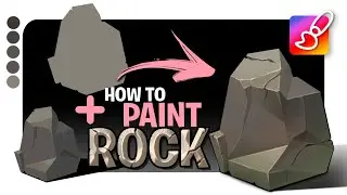 How To Paint ROCKS (For Beginners) - Photoshop Digital Painting Basics | Tutorial