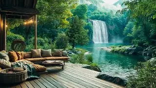 Relax by the Gentle River and Watch the Waterfall 🌳 Ideal Space for Reading and Practicing Yoga