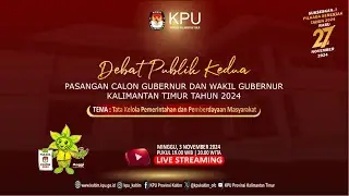 Debat Kedua Pemilihan Gubernur dan Wakil Gubernur Kalimantan Timur Tahun 2024