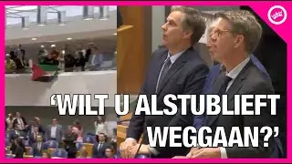 Gezwaai met PALESTIJNSE VLAG in de Tweede Kamer