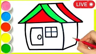 LIVE || HOW DRAW HOUSR DRAWING ||HOUSE DRAWING STEP BY STEP |\ BY ARYA DRAWING