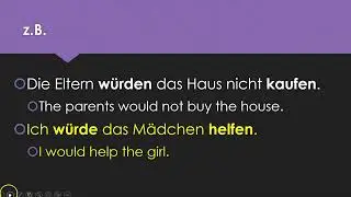 German Grammar: Conditional with werden (Subjunctive/Konjuntive) - würden