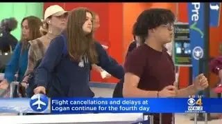 Flight cancellations continue at Logan Airport for a 4th day