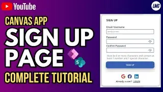 Canvas App: Registration/ Sign up page Complete Tutorial (UI, Functionality, Database)