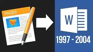 How to save Pages Document as Word 1997-2004 Compatible in Mac