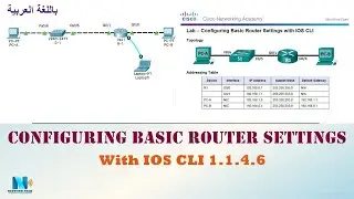 1.1.4.6 Configuring Basic Router Settings with IOS CLI الإعدادات الأساسية للشبكات الجزء الأول