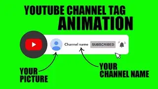Youtube Subscribe Banner Animation - 4K Green screen