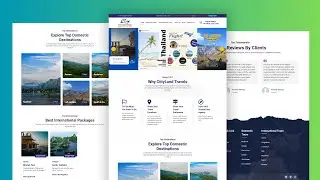 Complete Responsive Website Using HTML CSS | Responsive Travel & Tour Website Design | free code