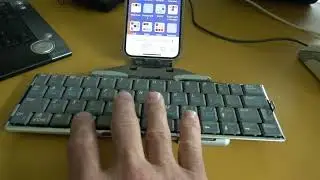 Thinkoutside Stowaway Bluetooth Keyboard from 2004 with iPhone 13