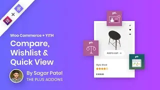 Quick View, Wishlist & Compare in WooCommerce Products Listing in Elementor Page Builder