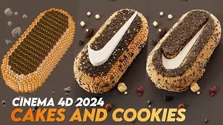 Delicious Granular Cakes and Cookies with Cinema 4D 2024 Rigid Body Simulations