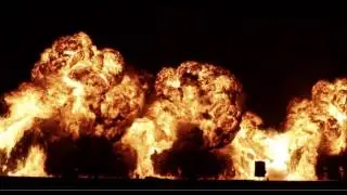 Airshow big explosion free stock footage