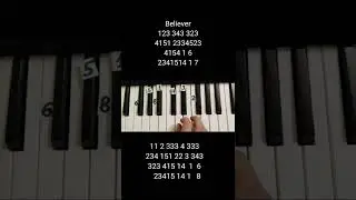 How to play Believer Imagine Dragons on piano 🎹 tutorial