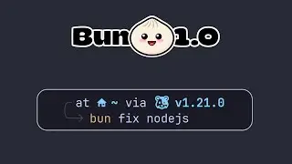 Bun 1.0 is kind of AMAZING