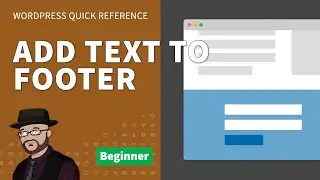 How to Add Custom Text to the Footer in WordPress