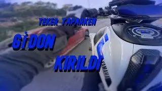 TEKER YAPARKEN DİREKSİYON KOPTU #motovlog 47