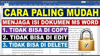 Cara Mudah Mengunci Isi Dokumen Ms Word Supaya Tidak Bisa di Copy dan di Edit