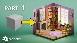 Blender 3D - Isometric COZY ROOM | Part 1 | Blender Tutorial