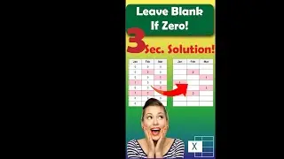 How to Leave Cells Blank if Zero in Excel! 🔴Simple & Easy Way🔴