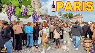 Paris, France 🇫🇷 - Paris Walk 4K, Autumn Celebrations 🍇& Evening City Tour 🔮