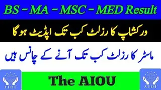 AIOU BED Workshop Result Information | AIOU BS MA MED MSC Result Information | Spring 2020 |The AIOU